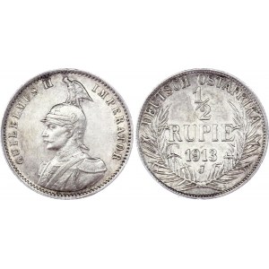 German East Africa 1/2 Rupie 1913 J
