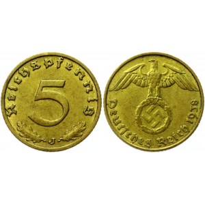 Germany - Third Reich 5 Reichspfennig 1938 J