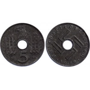 Germany - Third Reich 5 Reichspfennig 1940 D