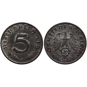 Germany - Third Reich 5 Reichspfennig 1941 D