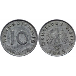 Germany - Third Reich 10 Reichspfennig 1943 G