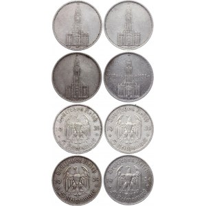 Germany - Third Reich 4 x 5 Reichsmark 1934 - 1935 A & F
