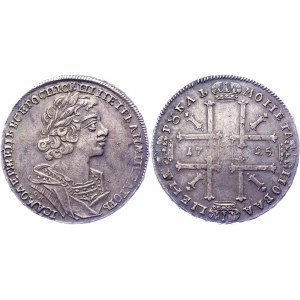 Russia 1 Rouble 1725 OK R1 Extra Eyebrow on the Forehead
