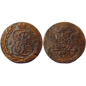 Russia 5 Kopeks 1787 ТМ R3 (Net edge)