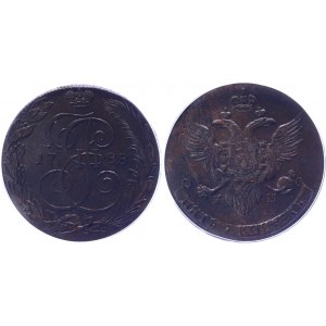 Russia 5 Kopeks 1788 КМ PCGS MS63 BN