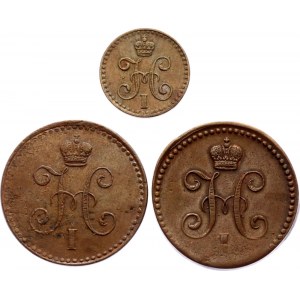 Russia Lot of 3 Coins 1842