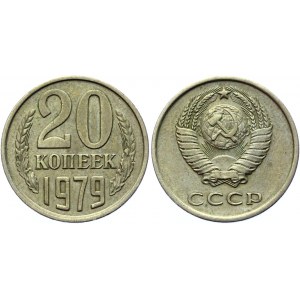 Russia - USSR 20 Kopeks 1979 Error