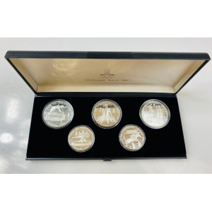 Russia - USSR Set of 5 Proof Silver Coins 1978 Moscow Olympics 1980