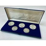 Russia - USSR Set of 5 Silver Coins 1978 Moscow Olympics 1980