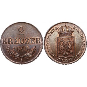 Austria 2 Kreuzer 1848 A