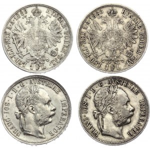 Austria 2 x 1 Florin 1888 - 1889