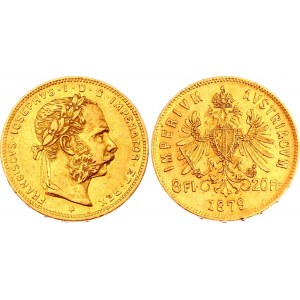 Austria 8 Florin / 20 Francs 1879