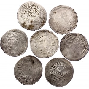 Bohemia 7 x Prague Groschen 13th-14th Century