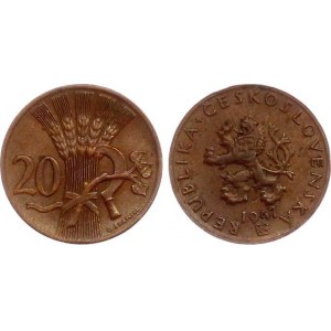 Czechoslovakia 20 Haleru 1947