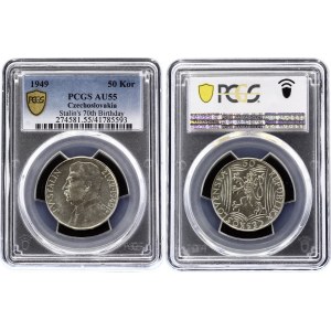 Czechoslovakia 50 Korun 1949 PCGS AU 55