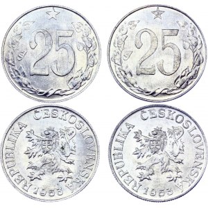 Czechoslovakia 2 x 25 Haleru 1953