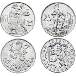 Czechoslovakia 2 x 25 Korun 1954 - 1955