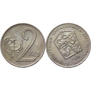 Czechoslovakia 2 Koruny 1974 Error