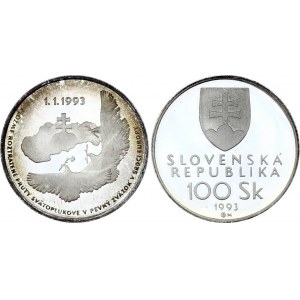 Slovakia 100 Korun 1993 Proof