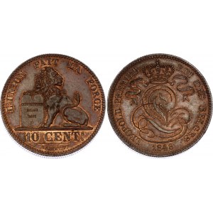 Belgium 10 Centimes 1848