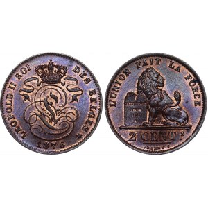 Belgium 2 Centimes 1876