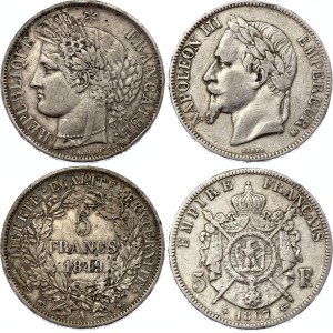 France 5 Francs 1849 & 1867