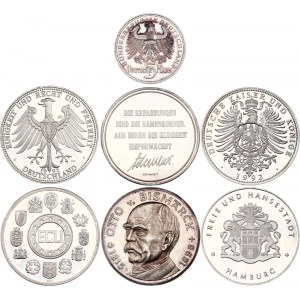 Europe Lot of 7 Silver Medals 20th Century