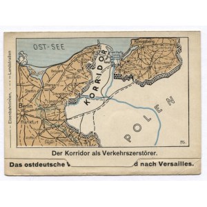 [KORYTARZ]. Das ostdeutsche Verkehrsnetz vor und nach Versailles. Der Korridor als Verkehrszerstörer.