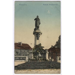 [WARSZAWA]. Warszawa. Pomnik Mickiewicza.