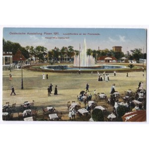 [POZNAŃ]. Ostdeutsche Ausstellung Posen 1911. Leuchtfontäne an der Promenade. Haupt-...