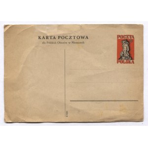 KARTA pocztowa dla Polskich Obozów w Niemczech.