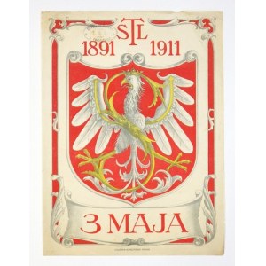 TSL. 1891 1911. 3 Maja. Kraków [1911]. Litografia W. Krzepowski.
