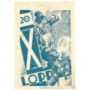 X [Aviation Week] LOPP. 20 gr[oszy]. [Warschau 1933]. Drucken. Pionier.