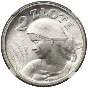 Kobieta i kłosy 2 złote 1924 Paryż