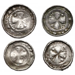 Denar with a cross lot (4pieces)