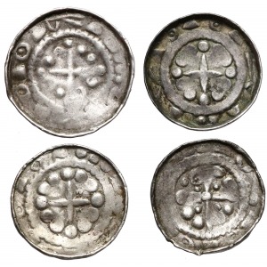 Denar with a cross lot (4pieces)