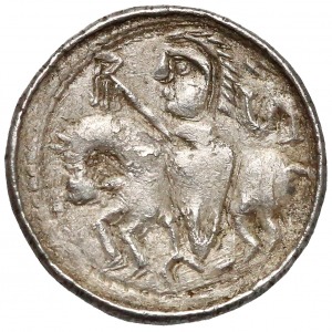 Bolesław II the Generous, Denar - prince on horse - S