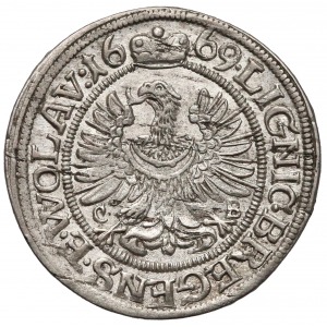 Chrystian wołowski, Brzeg, 3 krajcary 1669 - małe litery CB