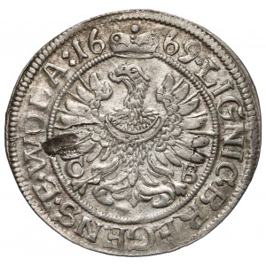 Chrystian wołowski, Brzeg, 3 krajcary 1669 - duże litery CB