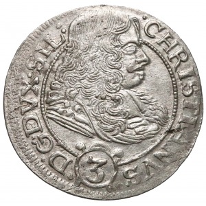 Chrystian wołowski, Brzeg, 3 krajcary 1670 CB / WOLAV