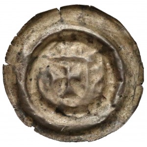 Brakteat szeroki - Ramię z proporcem (1236-1248) RZADKI