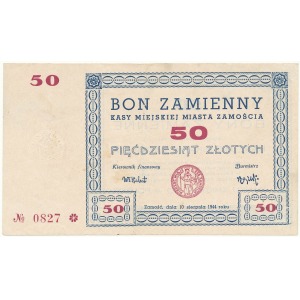 Zamość 50 złotych 1944