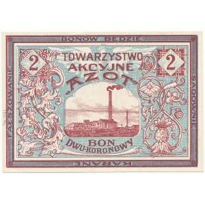 Jaworzno, Fabryka T-wa Akcyjnego AZOT, 2 korony 1919 - blankiet