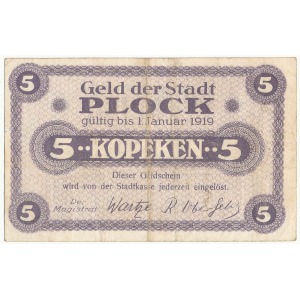 Płock 5 kopiejek 1919 