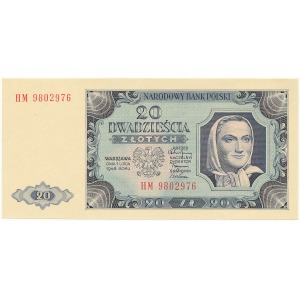 20 zł 1948 - HM 9802976 - papier PLASTIKOWANY
