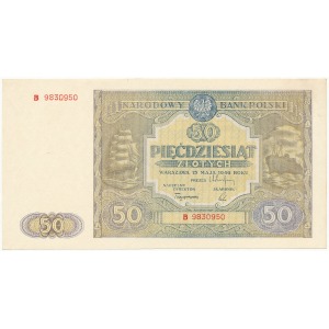 50 złotych 1946 - B - mała litera serii
