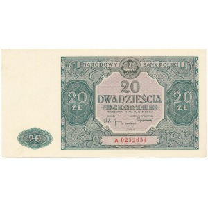 20 złotych 1946 - A - mała litera serii