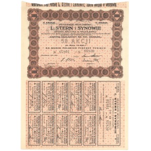 Włocławski Młyn Parowy L. STERN i SYNOWIE Em.2, 50x 10.000 mkp 1923
