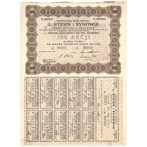 Włocławski Młyn Parowy L. STERN i SYNOWIE Em.2, 100x 10.000 mkp 1923