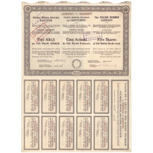 KAUCZUK, Em.1, 5x 500 mkp 1921